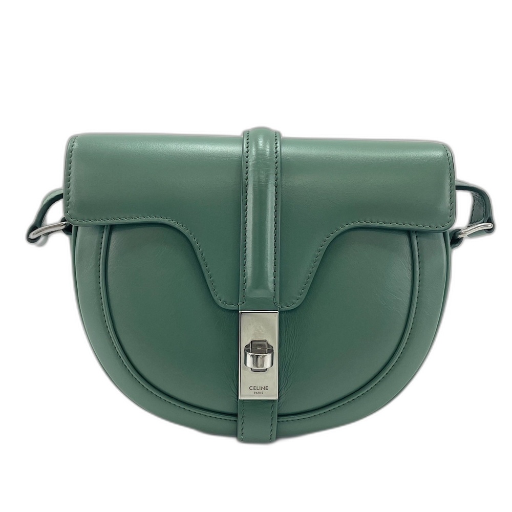 CELINE Small Buzas Shoulder Bag, Green